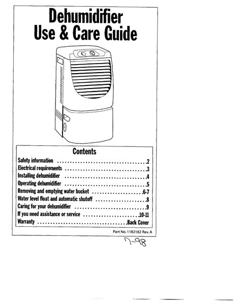 Whirlpool 1182182 Manual pdf